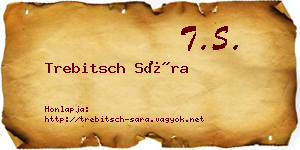 Trebitsch Sára névjegykártya